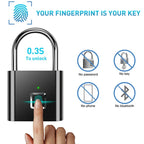 Fingerprint Padlock Keyless Biometric 6-Month Battery