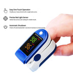 Fingertip Pulse Oximeter Clip-On HD LED Portable