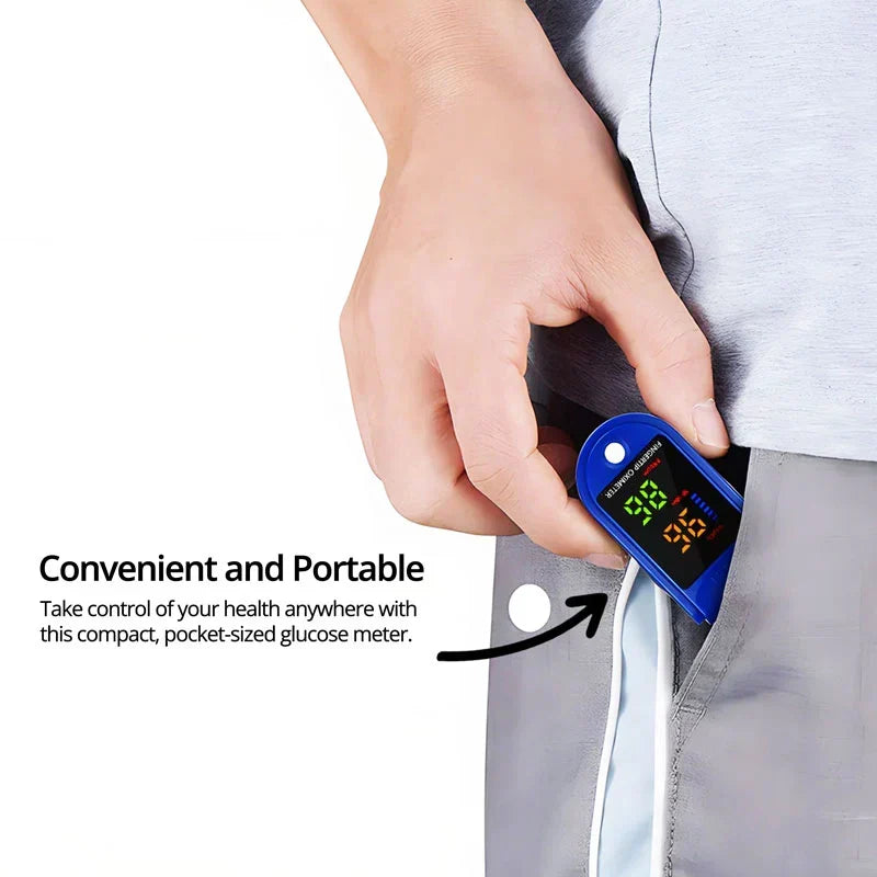 Fingertip Pulse Oximeter Clip-On HD LED Portable