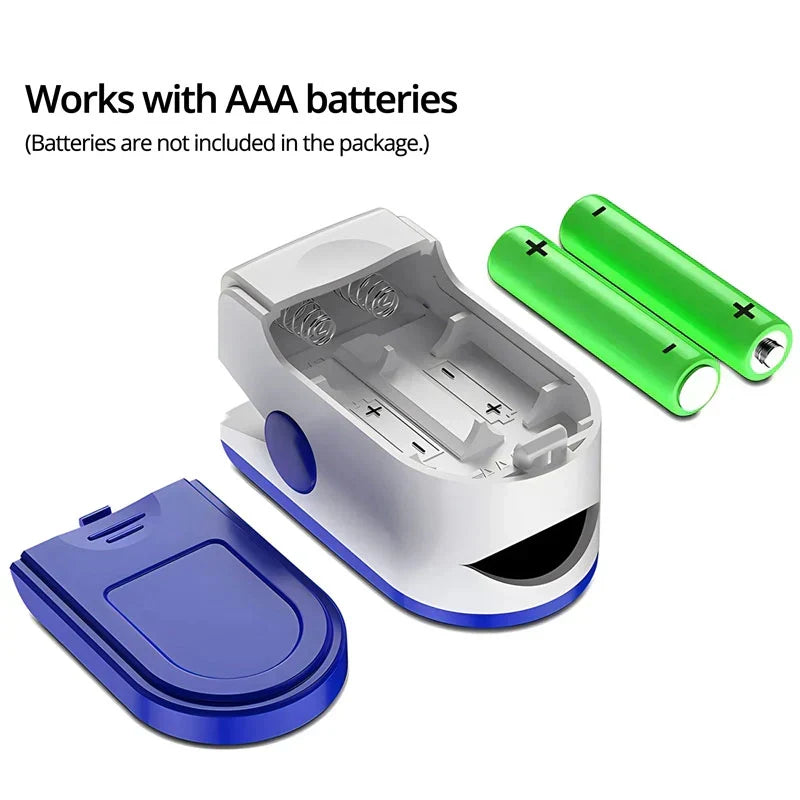 Fingertip Pulse Oximeter Clip-On HD LED Portable