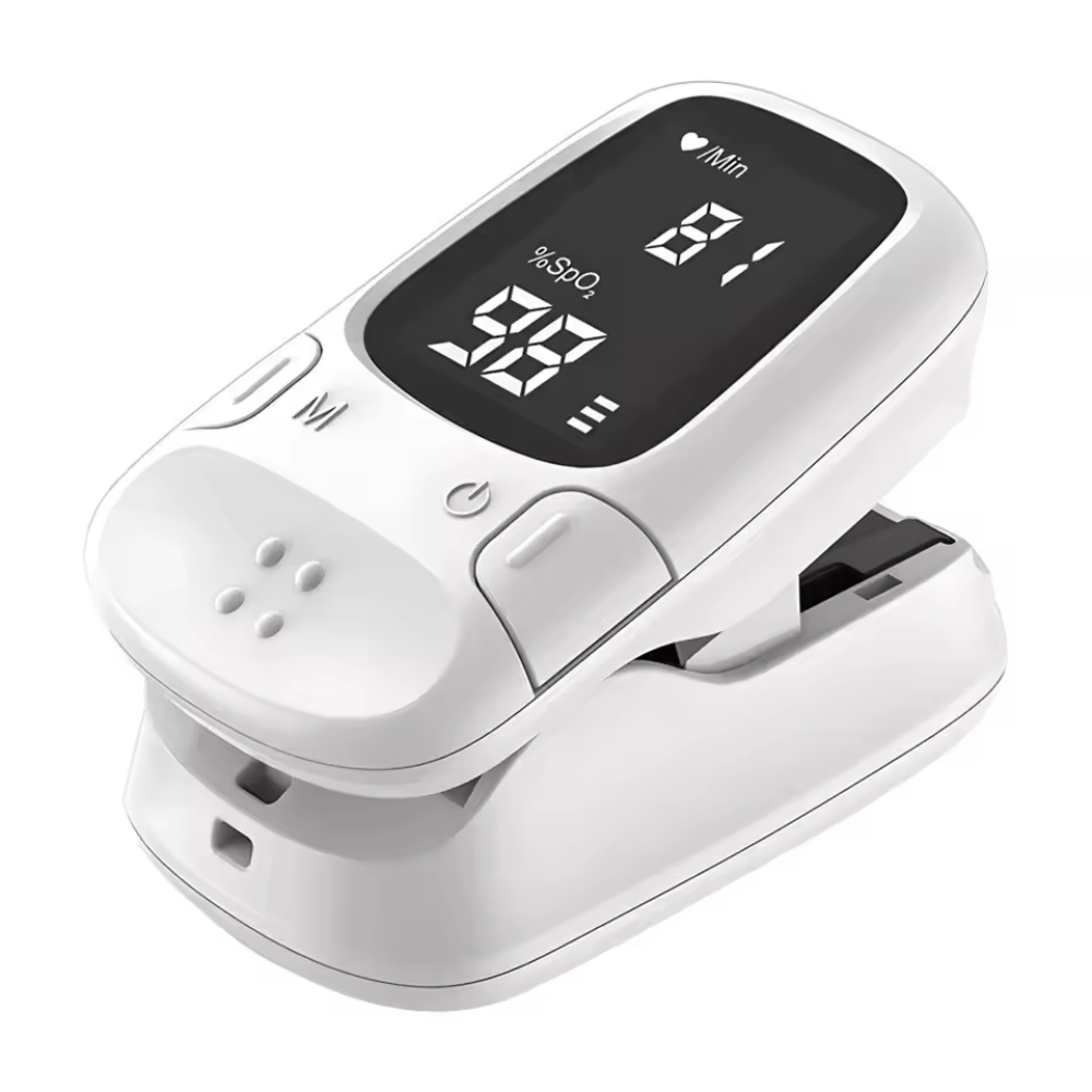 Fingertip Pulse Oximeter LED Display Ergonomic Clamp Portable