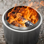 Fire Pit Stainless Steel Smokeless Double-Wall Airflow