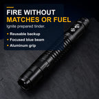 Fire Starter Directed Blue Beam Compact Ribbed Aluminum