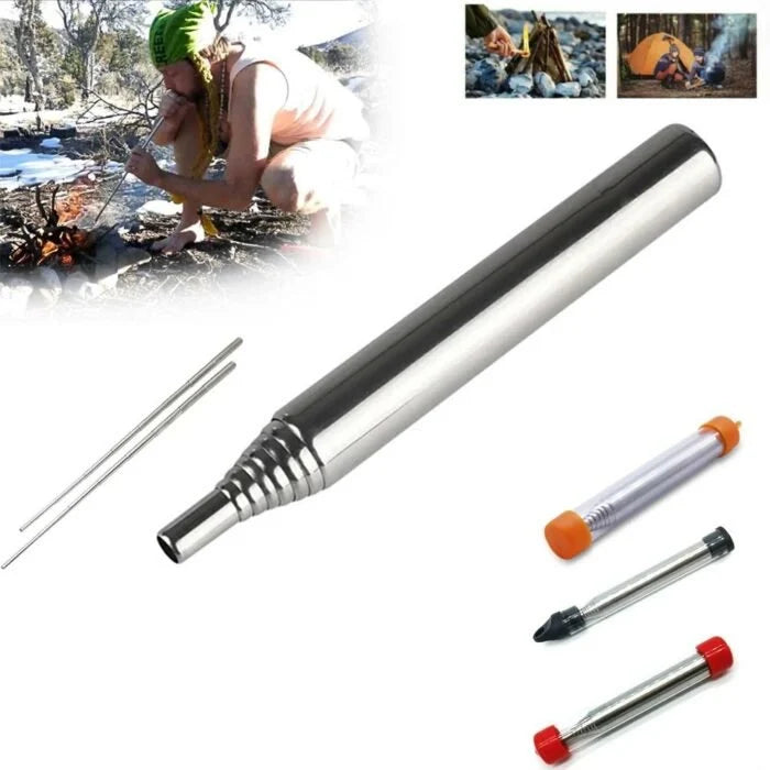 Fire Starter Pipe Telescopic Stainless Steel
