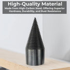 Firewood Drill Bit Threaded Splitting Head Multi-Shank Steel