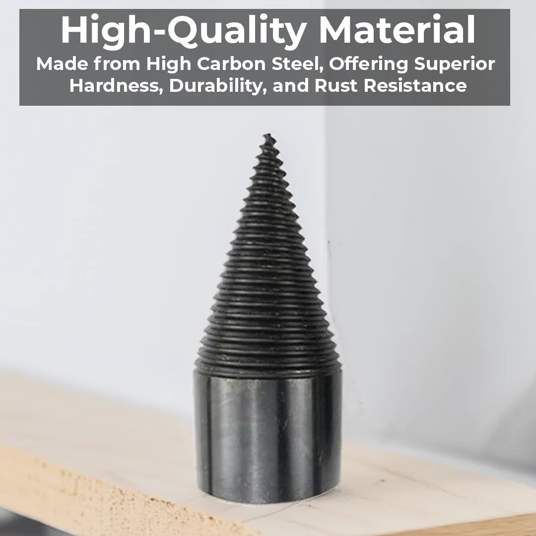 Firewood Drill Bit Threaded Splitting Head Multi-Shank Steel