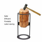 Firewood Splitter One-Piece Cast Iron Reinforced Wide Base
