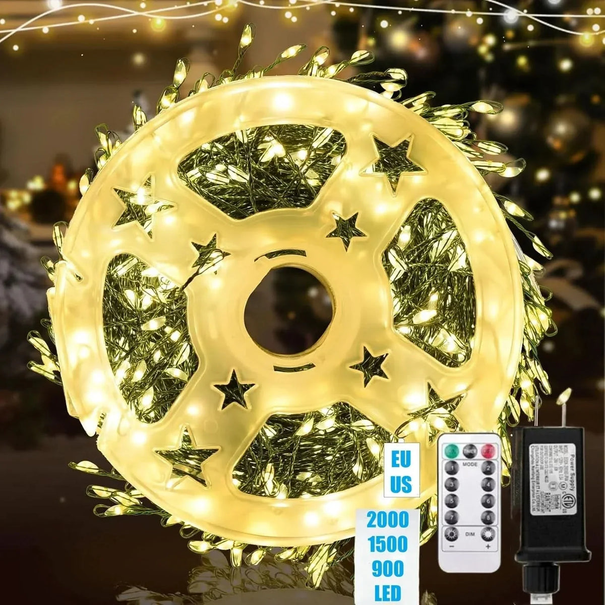 Firework String Lights Remote Control Flexible Copper Wire IP65