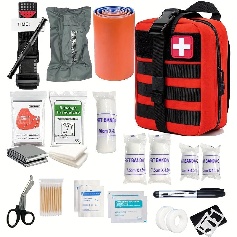 First Aid Kit Complete Tourniquet Compact Zippered Case
