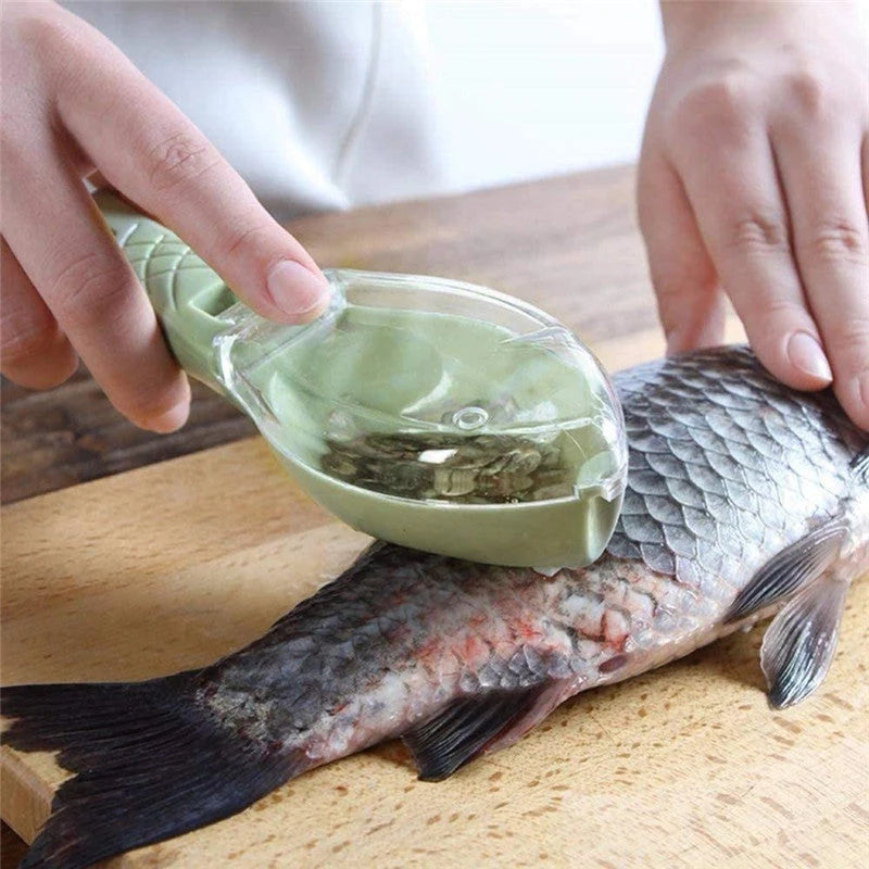 Fish Scale Scraper Protective Cover & Fish-Shaped Handle