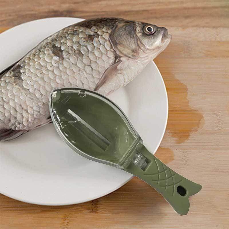 Fish Scale Scraper Protective Cover & Fish-Shaped Handle