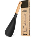 Fish Spatula Heat-Resistant Silicone Wooden Handle & Utensil Rest