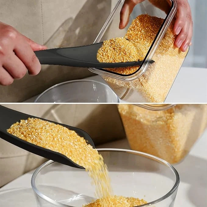 Fish Spatula Heat-Resistant Silicone Wooden Handle & Utensil Rest