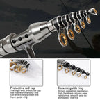 Fishing Rod Kit Telescopic Carbon Fiber & Spinning Reel