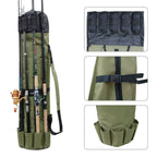 Fishing Rod & Tackle Bag Water-Resistant Holds 5 Rods