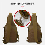 Fishing Sling Bag Water-Resistant Multi-Pocket Reflective Stripes