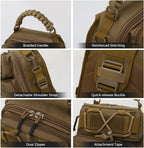 Fishing Sling Bag Water-Resistant Multi-Pocket Reflective Stripes