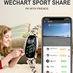 Fitness Band Heart Rate Monitor & Touchscreen Interchangeable Chains