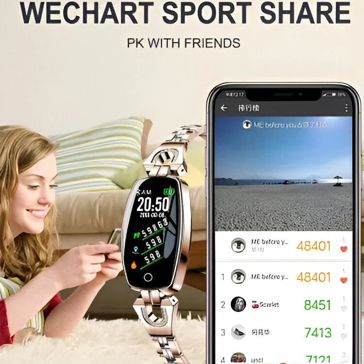 Fitness Band Heart Rate Monitor & Touchscreen Interchangeable Chains