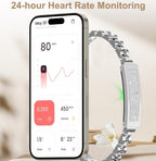 Fitness Tracker Bracelet Chain-Style Water-Resistant Heart Rate & Sleep