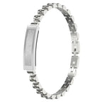 Fitness Tracker Bracelet Stainless Steel Bluetooth Alerts & 5-Day Battery