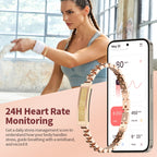 Fitness Tracker Bracelet Stainless Steel Bluetooth Alerts & 5-Day Battery