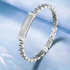 Fitness Tracker Bracelet Stainless Steel Bluetooth Alerts & 5-Day Battery