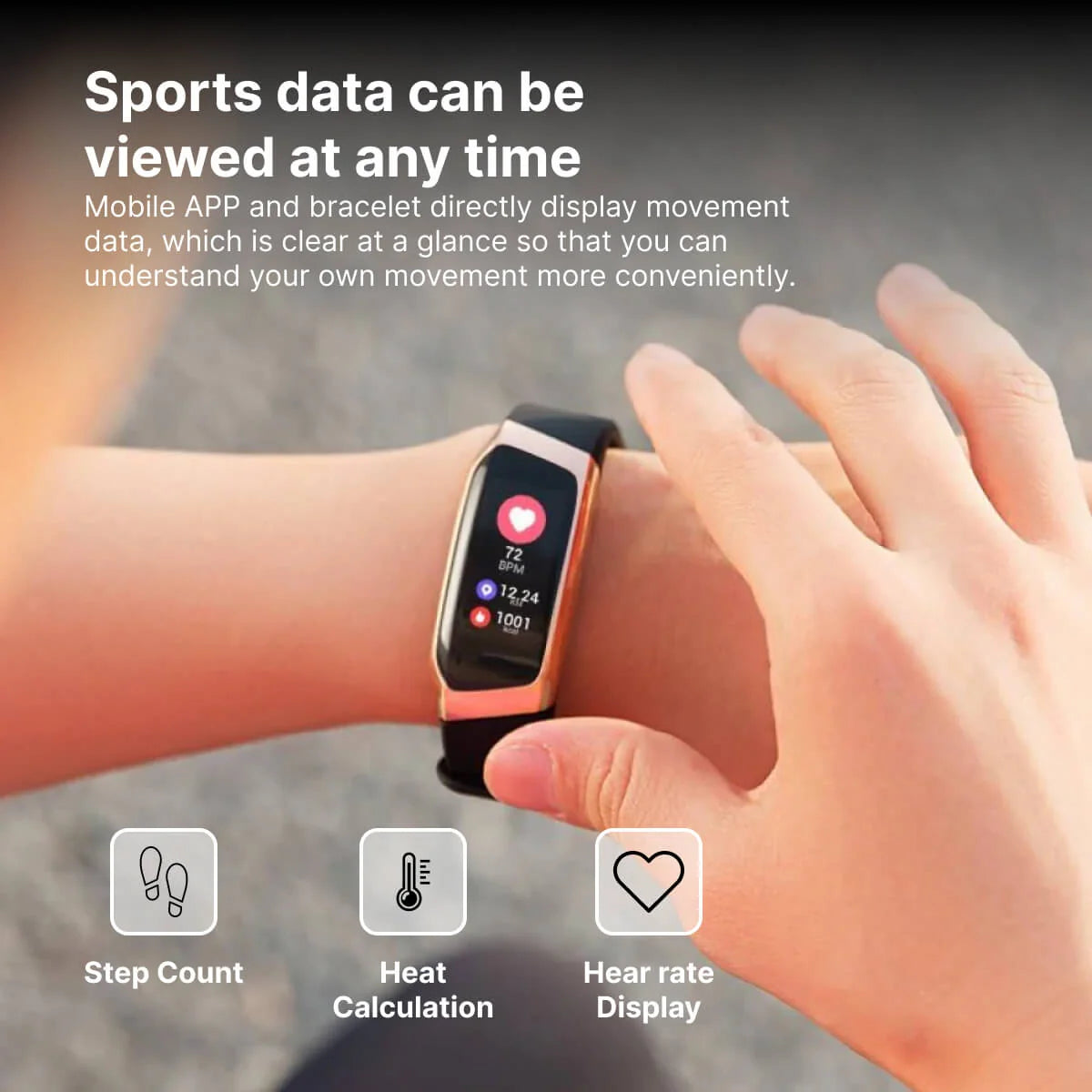 Fitness Tracker Heart Rate & Blood Pressure Monitor