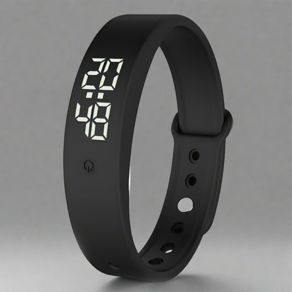 Fitness Tracker Waterproof Activity & Temperature Adjustable Band