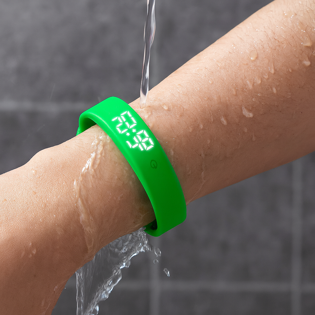 Fitness Tracker Waterproof Activity & Temperature Adjustable Band