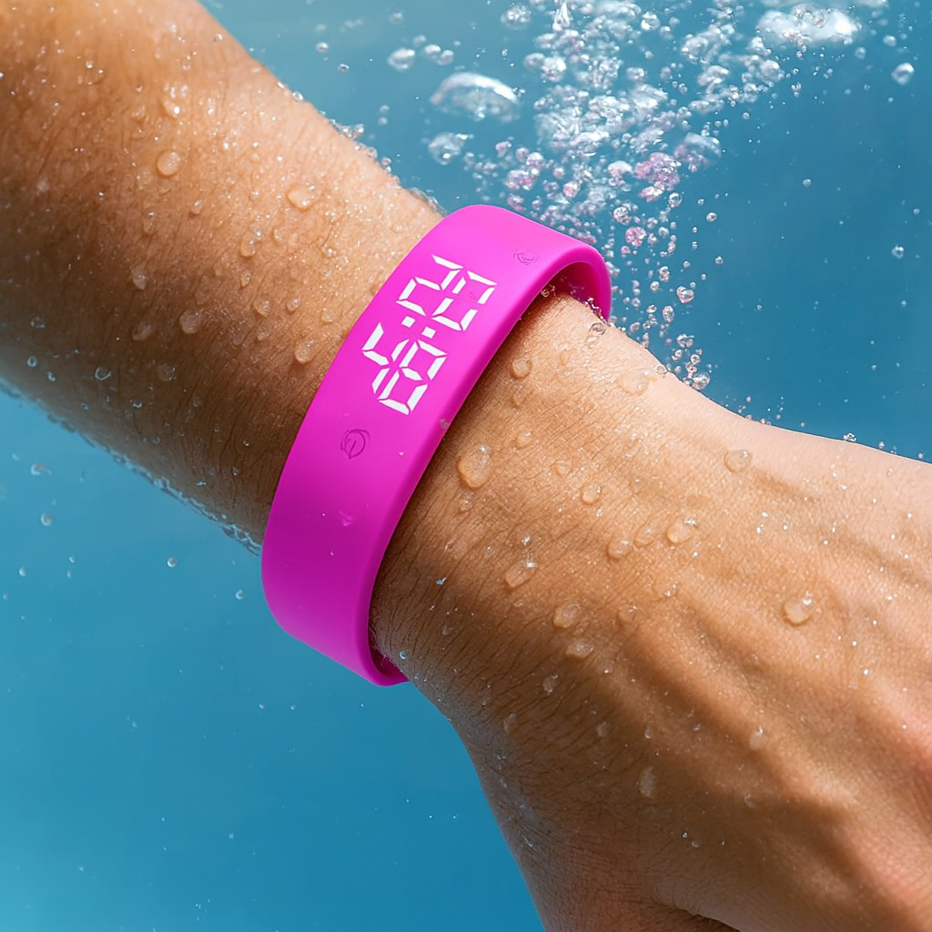 Fitness Tracker Waterproof Activity & Temperature Adjustable Band
