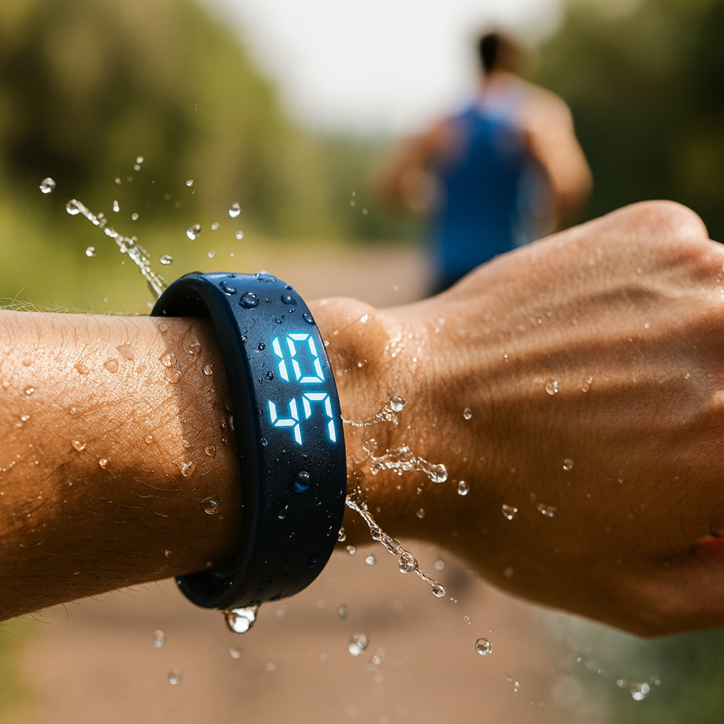 Fitness Tracker Waterproof Activity & Temperature Adjustable Band