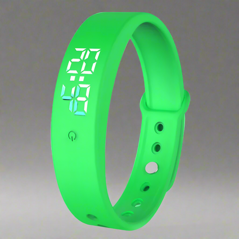 Fitness Tracker Waterproof Activity & Temperature Adjustable Band