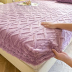 Fitted Bed Sheet Ultra-Soft Coral Fleece Deep Pockets
