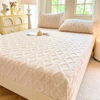 Fitted Bed Sheet Ultra-Soft Coral Fleece Deep Pockets