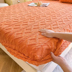 Fitted Bed Sheet Ultra-Soft Coral Fleece Deep Pockets