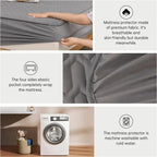 Fitted Mattress Pad Waterproof Latex-Cushioned 500 Thread Count Cotton