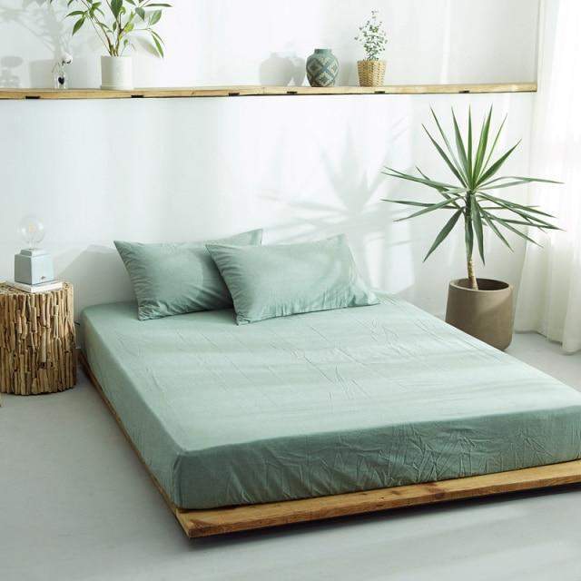 Fitted Sheet 100% Cotton Breathable Deep Pocket 9.8 Inch