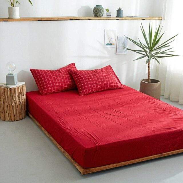 Fitted Sheet 100% Cotton Breathable Deep Pocket 9.8 Inch