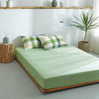 Fitted Sheet 100% Cotton Breathable Deep Pocket 9.8 Inch