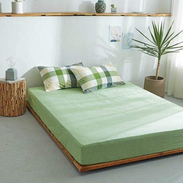 Fitted Sheet 100% Cotton Breathable Deep Pocket 9.8 Inch