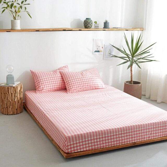 Fitted Sheet 100% Cotton Breathable Deep Pocket 9.8 Inch