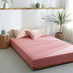 Fitted Sheet 100% Cotton Breathable Deep Pocket 9.8 Inch