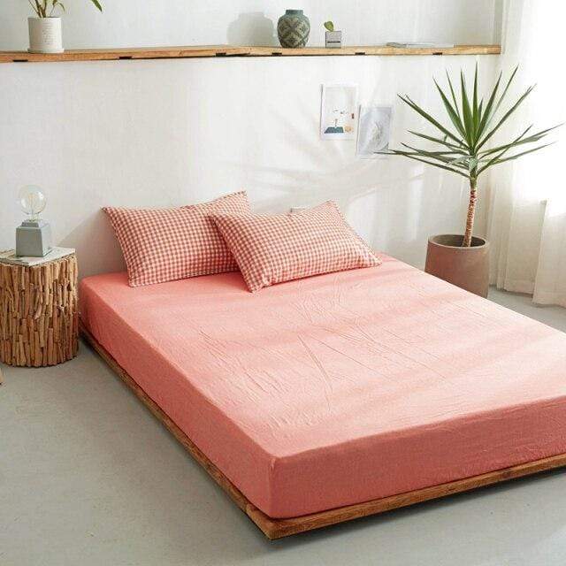 Fitted Sheet 100% Cotton Breathable Deep Pocket 9.8 Inch