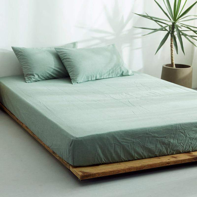 Fitted Sheet 100% Cotton Breathable Deep Pocket 9.8 Inch
