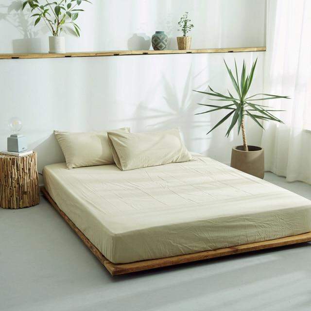 Fitted Sheet 100% Cotton Breathable Deep Pocket 9.8 Inch