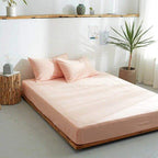 Fitted Sheet 100% Cotton Breathable Deep Pocket 9.8 Inch