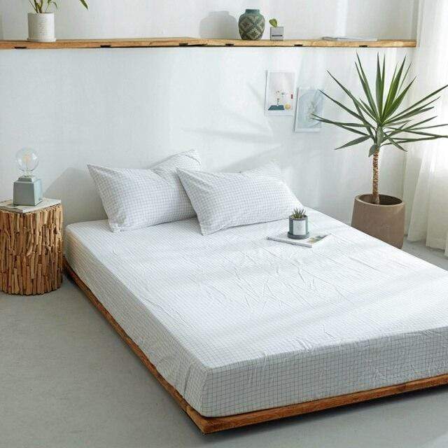 Fitted Sheet 100% Cotton Breathable Deep Pocket 9.8 Inch