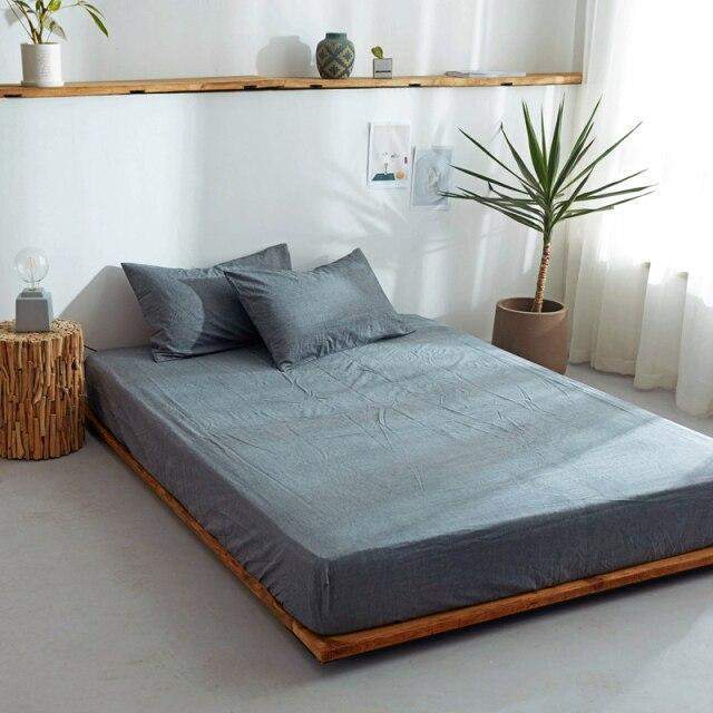 Fitted Sheet 100% Cotton Breathable Deep Pocket 9.8 Inch