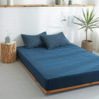 Fitted Sheet 100% Cotton Breathable Deep Pocket 9.8 Inch